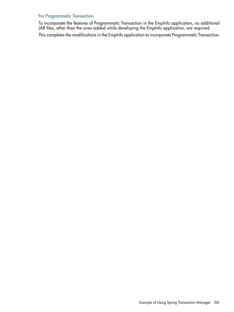 For programmatic transaction | HP Integrity NonStop J-Series User Manual | Page 361 / 470