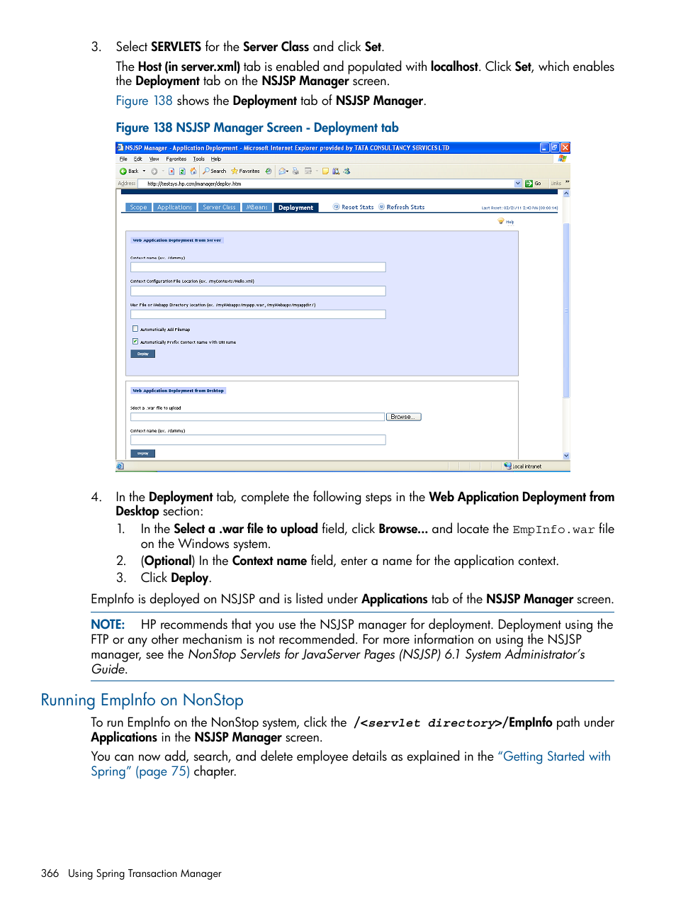 Running empinfo on nonstop | HP Integrity NonStop J-Series User Manual | Page 366 / 470