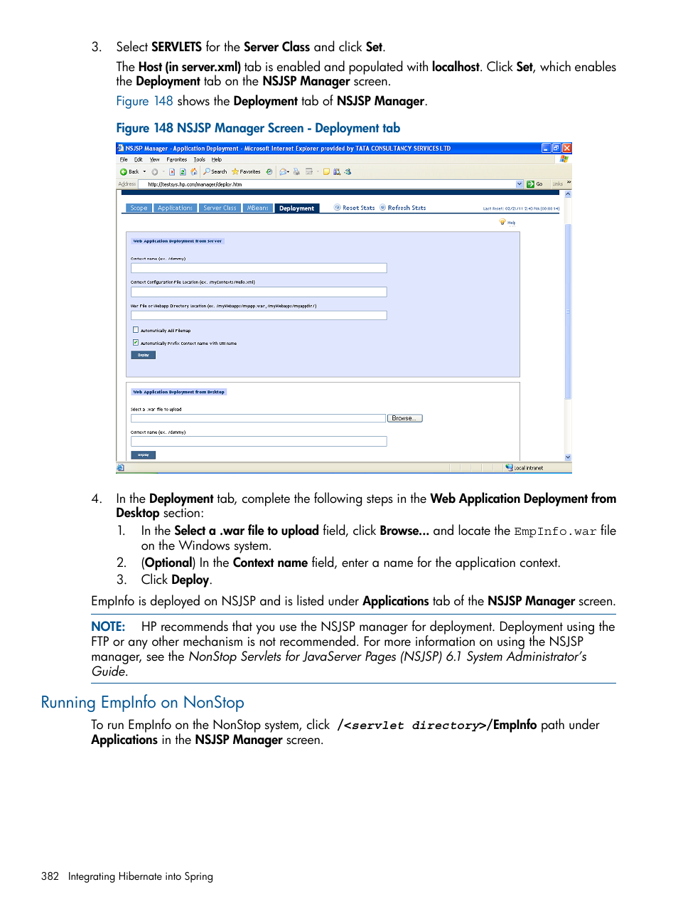 Running empinfo on nonstop | HP Integrity NonStop J-Series User Manual | Page 382 / 470