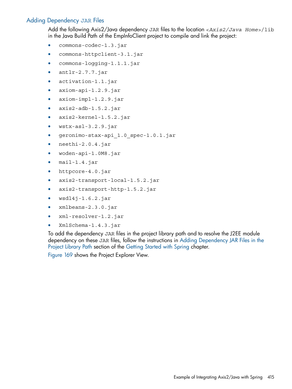 Adding dependency jar files | HP Integrity NonStop J-Series User Manual | Page 415 / 470