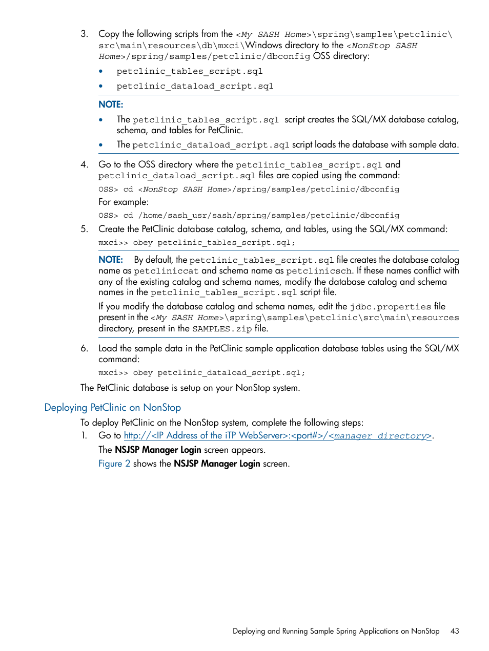 Deploying petclinic on nonstop | HP Integrity NonStop J-Series User Manual | Page 43 / 470