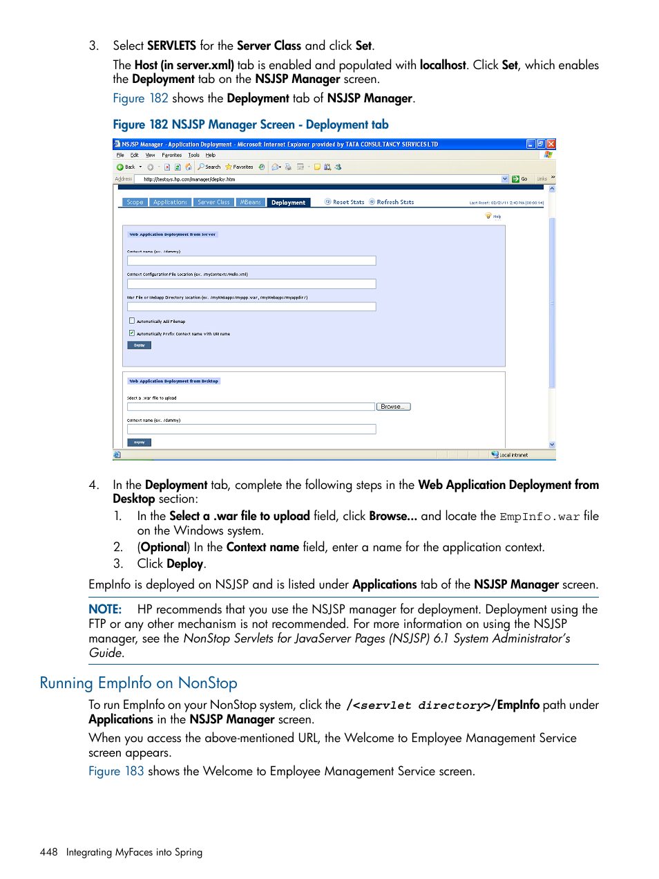 Running empinfo on nonstop | HP Integrity NonStop J-Series User Manual | Page 448 / 470