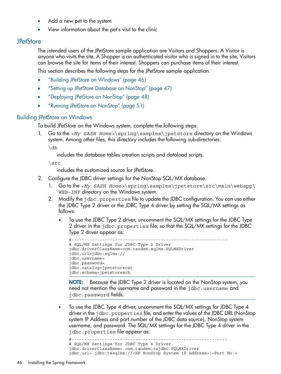Jpetstore, Building jpetstore on windows | HP Integrity NonStop J-Series User Manual | Page 46 / 470