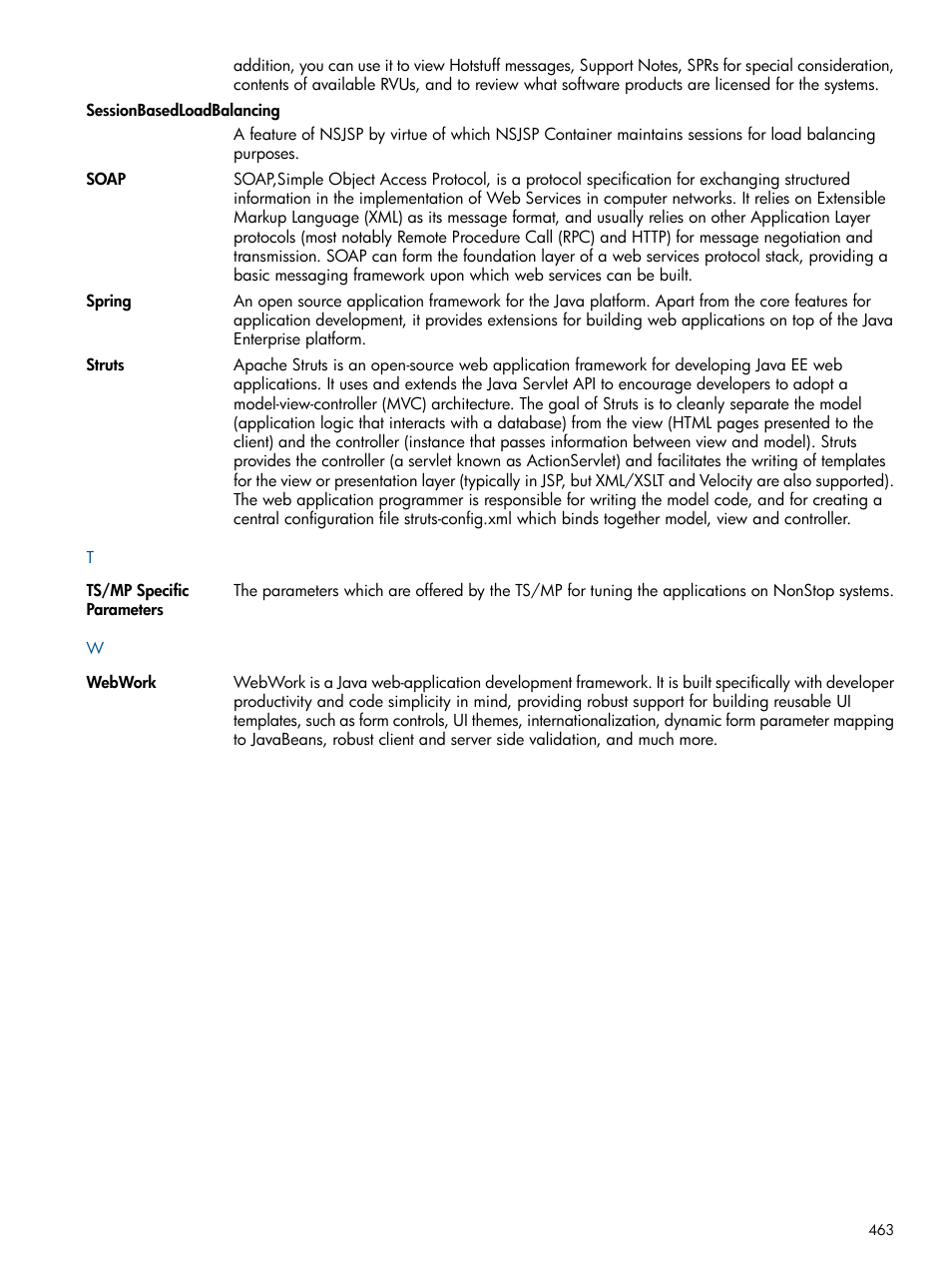 HP Integrity NonStop J-Series User Manual | Page 463 / 470