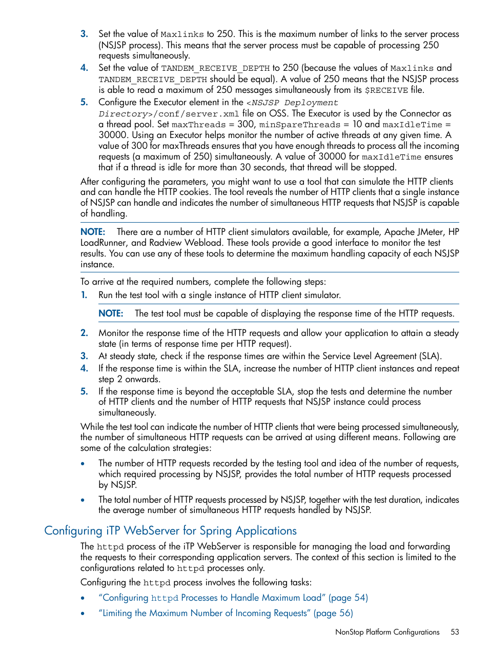 Configuring itp webserver for spring applications | HP Integrity NonStop J-Series User Manual | Page 53 / 470
