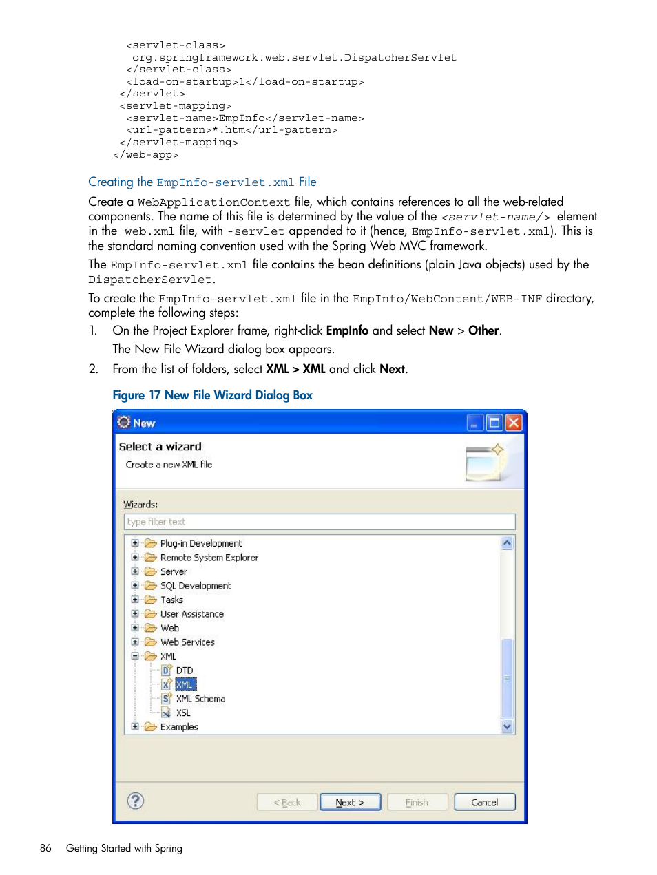 Creating the empinfo-servlet.xml file | HP Integrity NonStop J-Series User Manual | Page 86 / 470