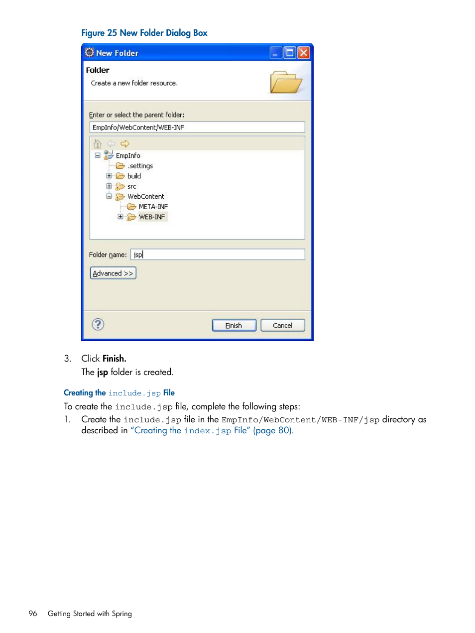 Creating the include.jsp file | HP Integrity NonStop J-Series User Manual | Page 96 / 470