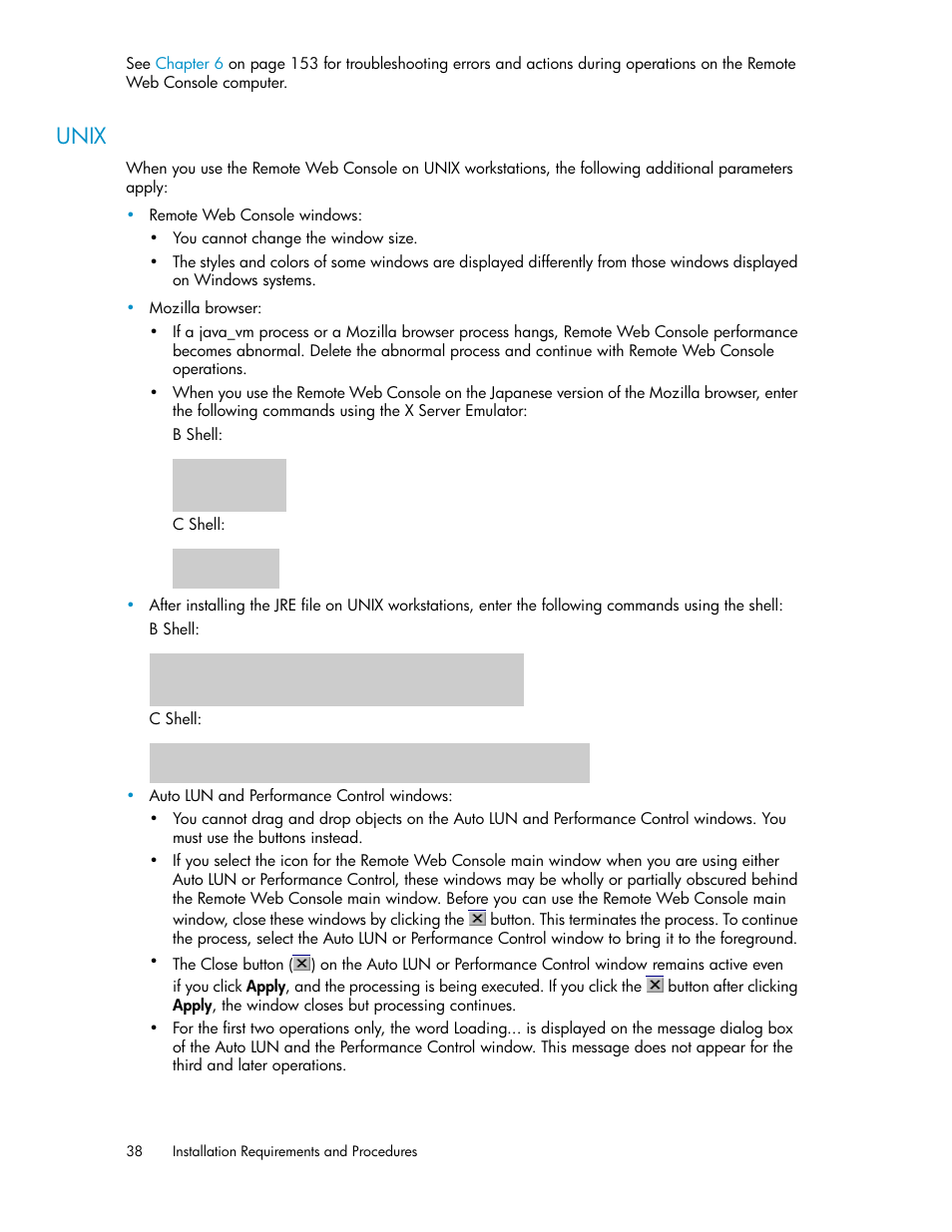 Unix | HP StorageWorks XP Remote Web Console Software User Manual | Page 38 / 174