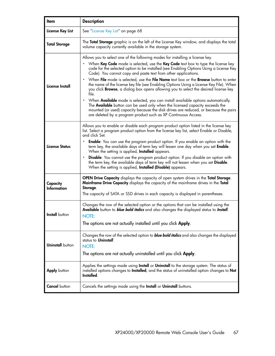 HP StorageWorks XP Remote Web Console Software User Manual | Page 67 / 174