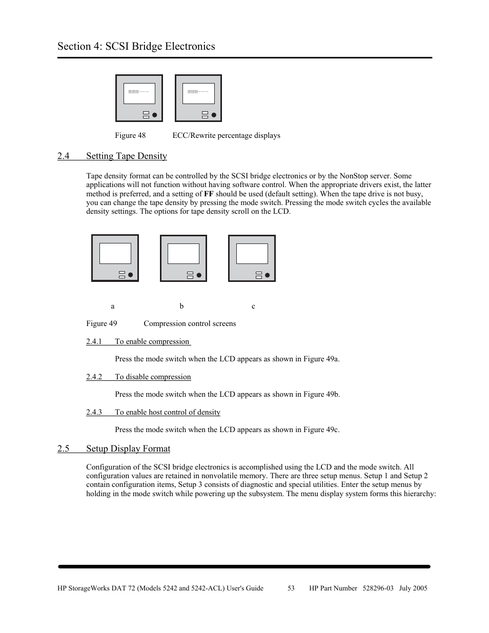 4 setting tape density, 5 setup display format | HP Integrity NonStop H-Series User Manual | Page 60 / 79