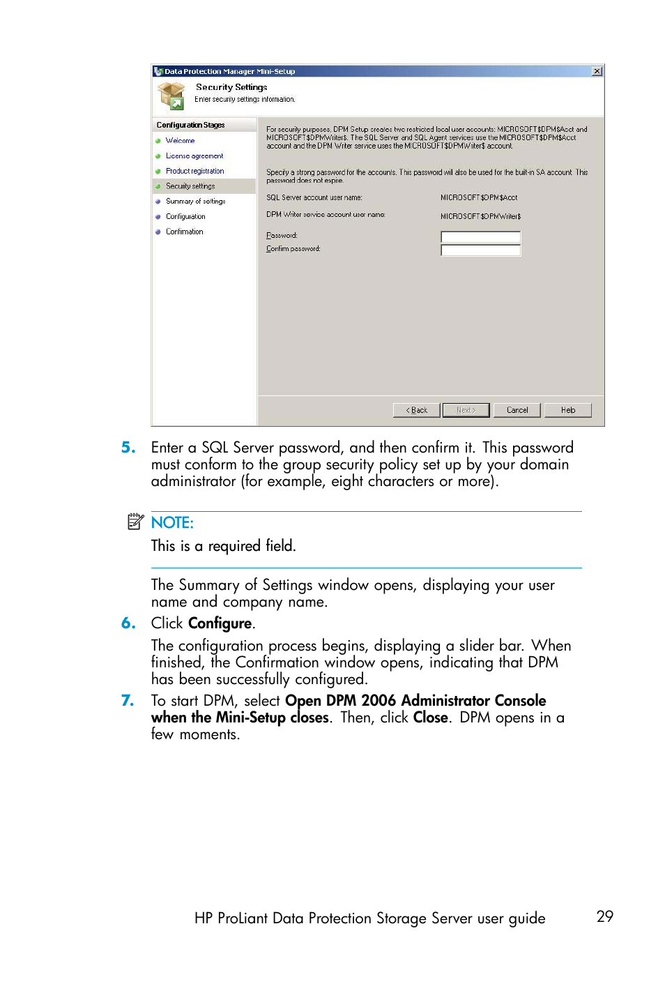 HP ProLiant ML310 G3 Data Protection Storage Server User Manual | Page 29 / 62