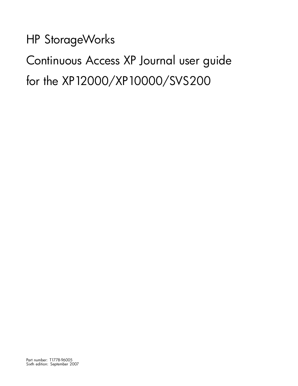 HP XP Continuous Access Software User Manual | 234 pages