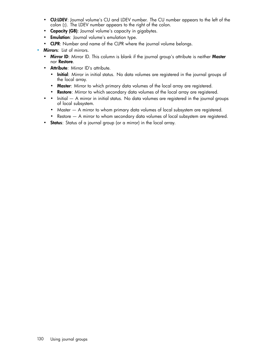 HP XP Continuous Access Software User Manual | Page 130 / 234