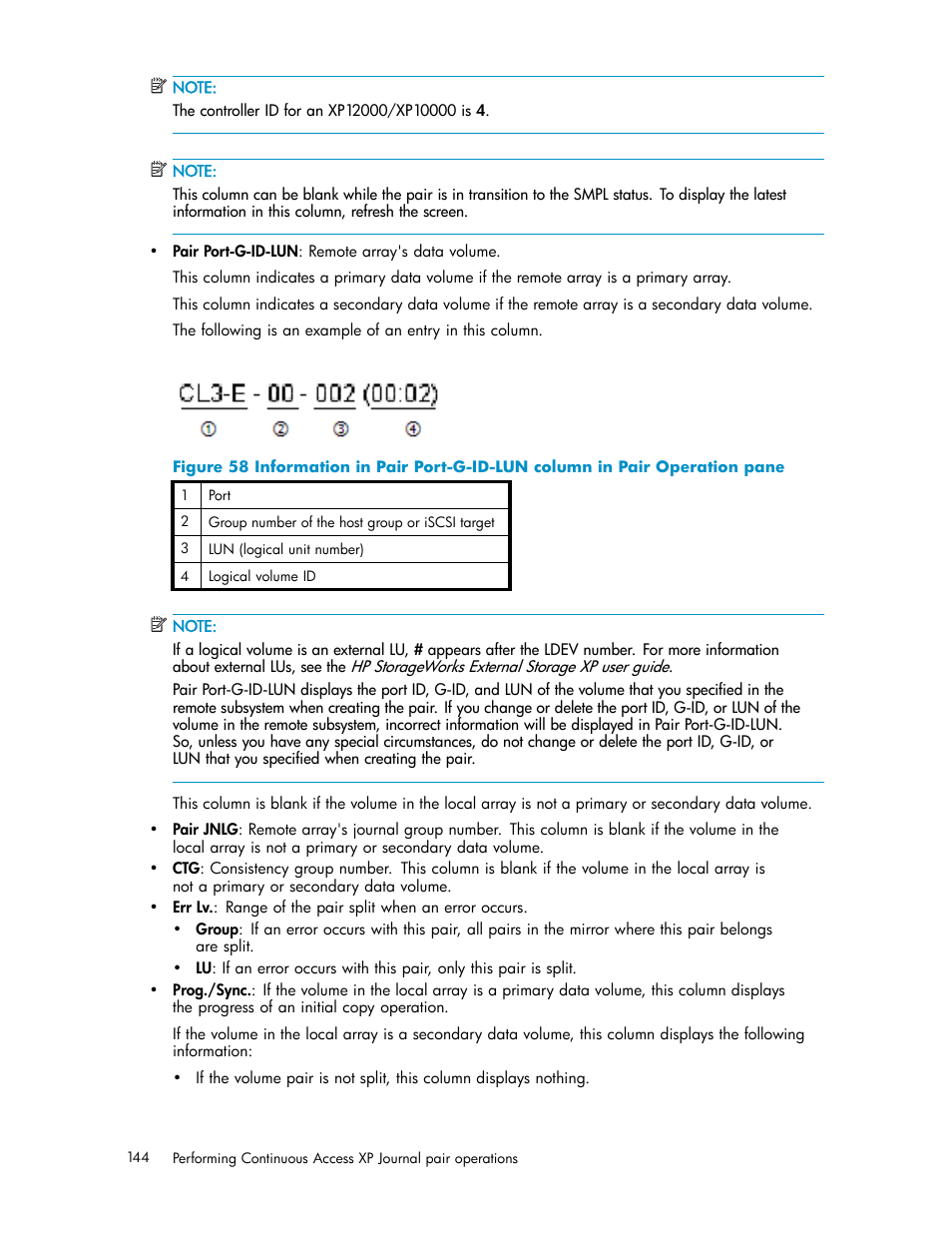 HP XP Continuous Access Software User Manual | Page 144 / 234