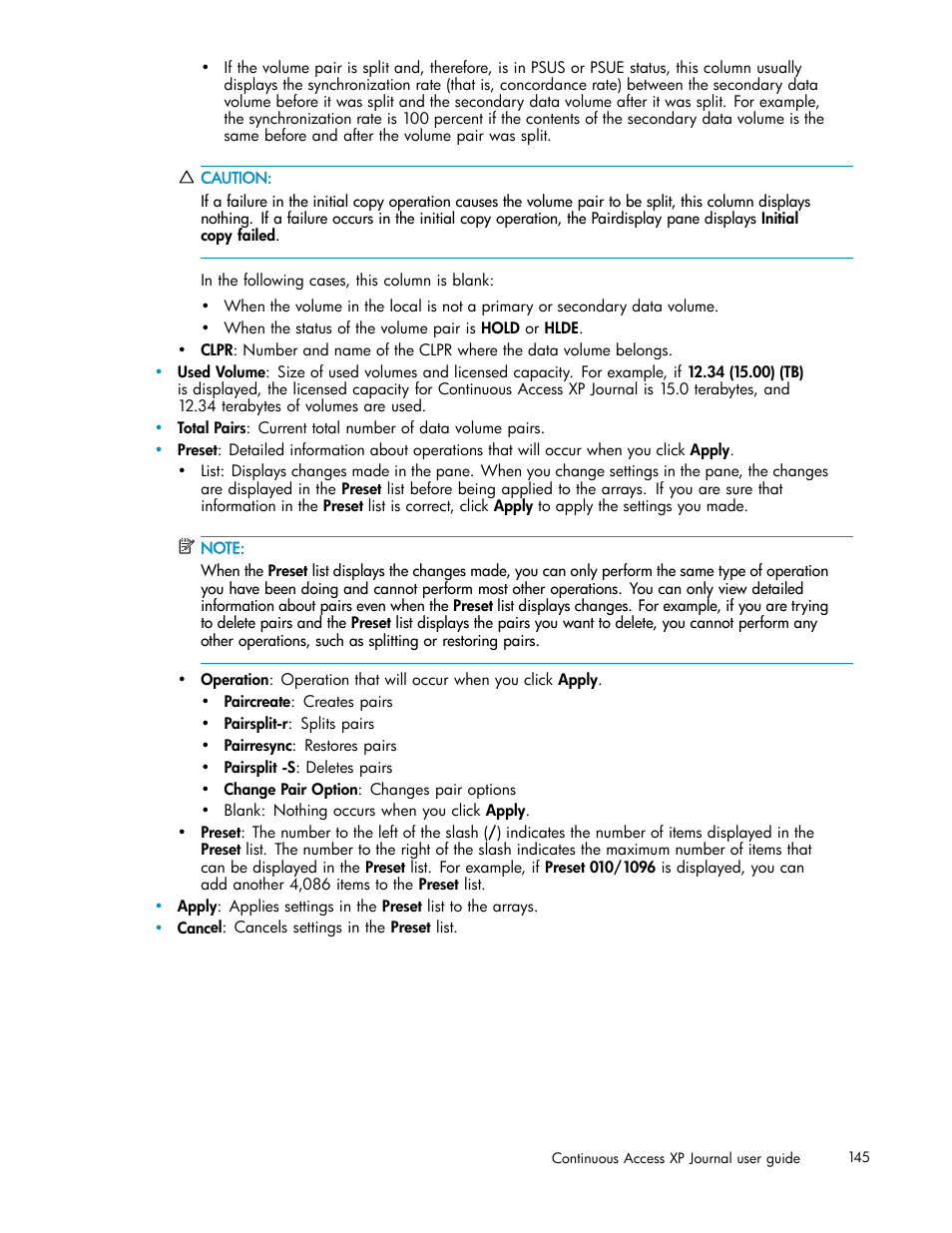 HP XP Continuous Access Software User Manual | Page 145 / 234