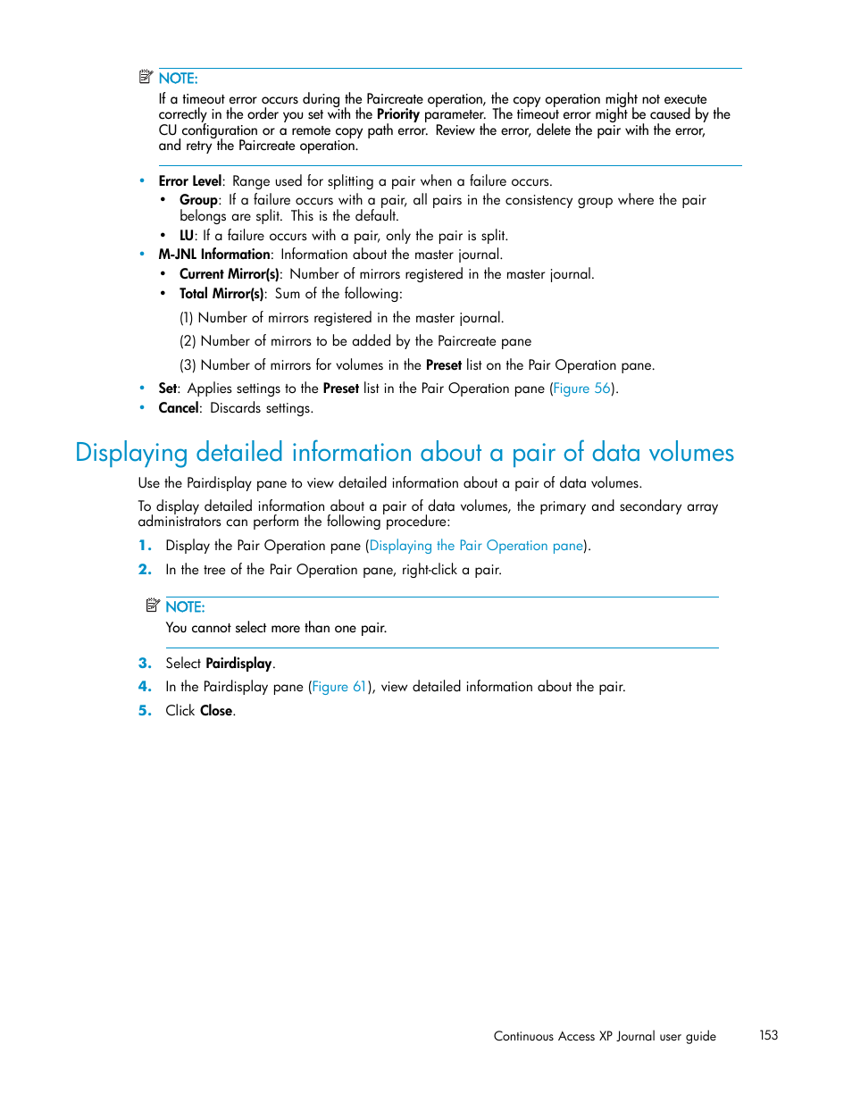 HP XP Continuous Access Software User Manual | Page 153 / 234