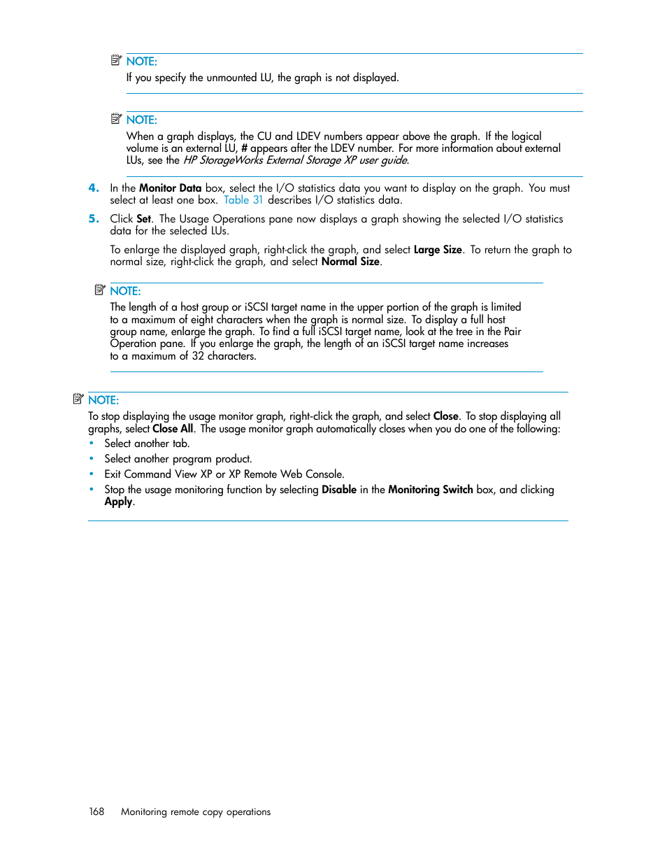 HP XP Continuous Access Software User Manual | Page 168 / 234