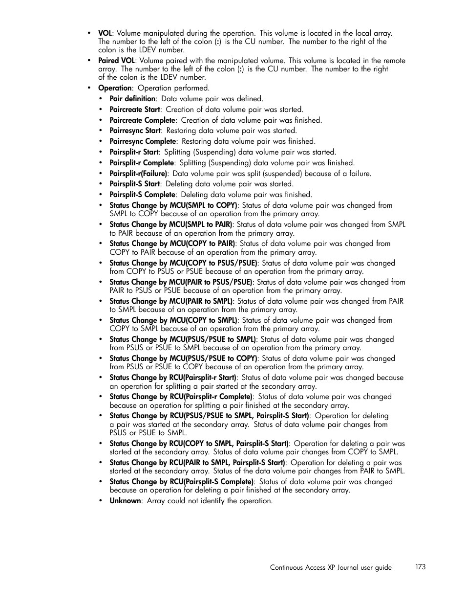HP XP Continuous Access Software User Manual | Page 173 / 234