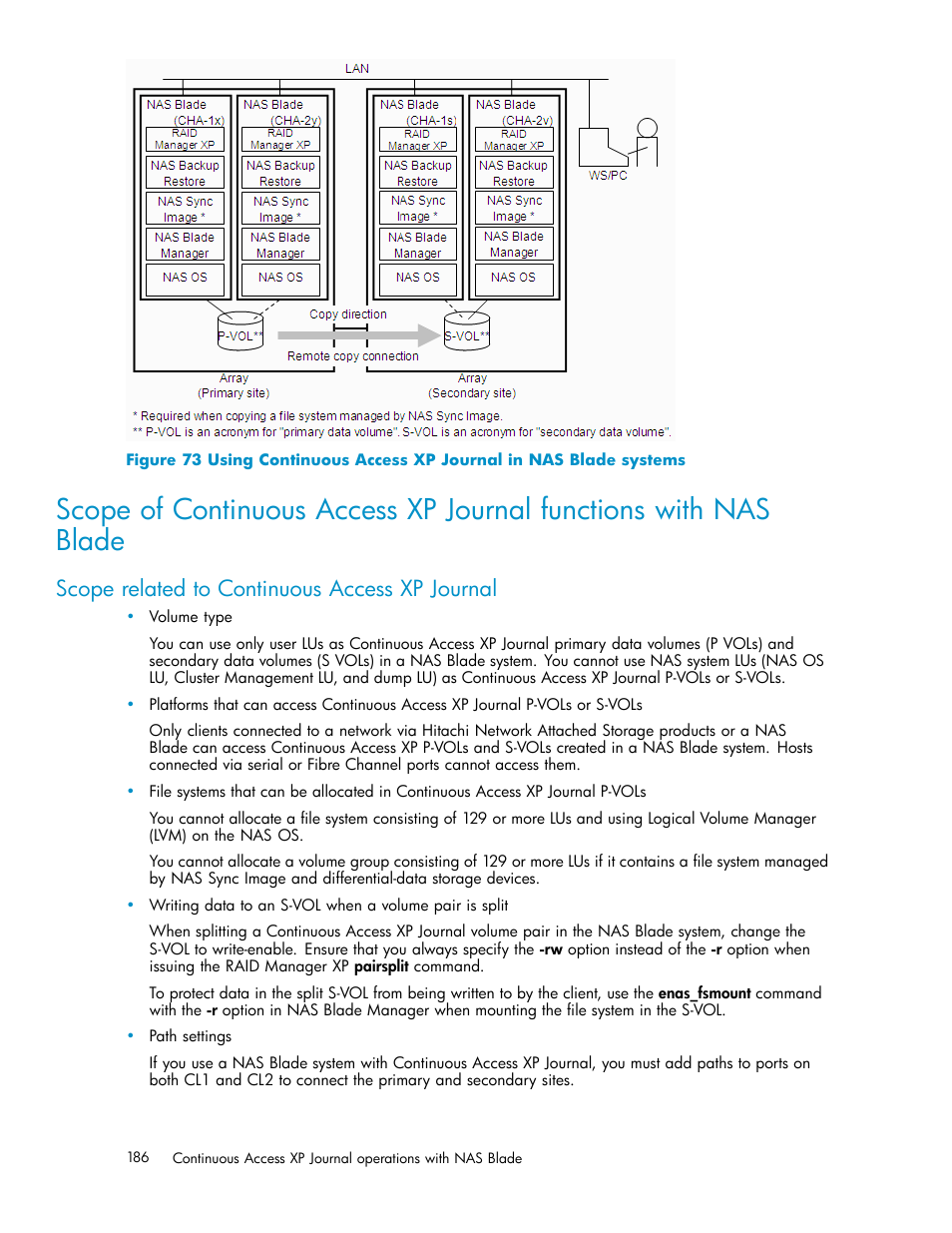 Scope related to continuous access xp journal | HP XP Continuous Access Software User Manual | Page 186 / 234