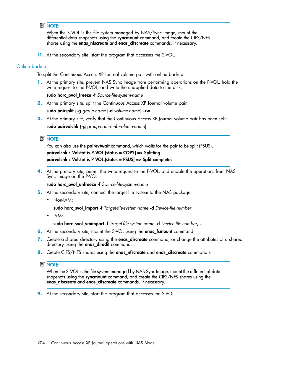 HP XP Continuous Access Software User Manual | Page 204 / 234