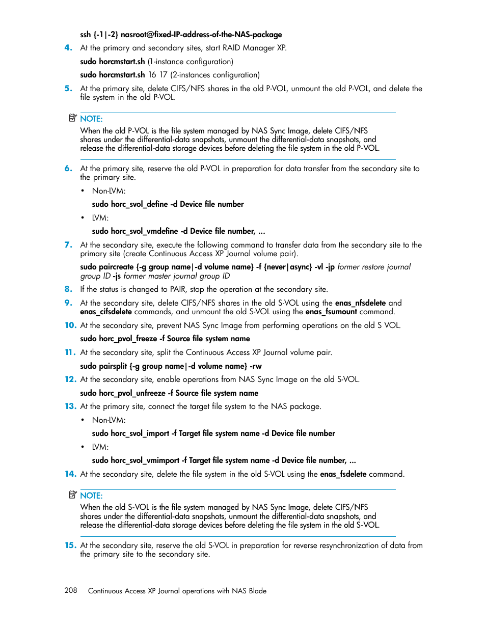 HP XP Continuous Access Software User Manual | Page 208 / 234