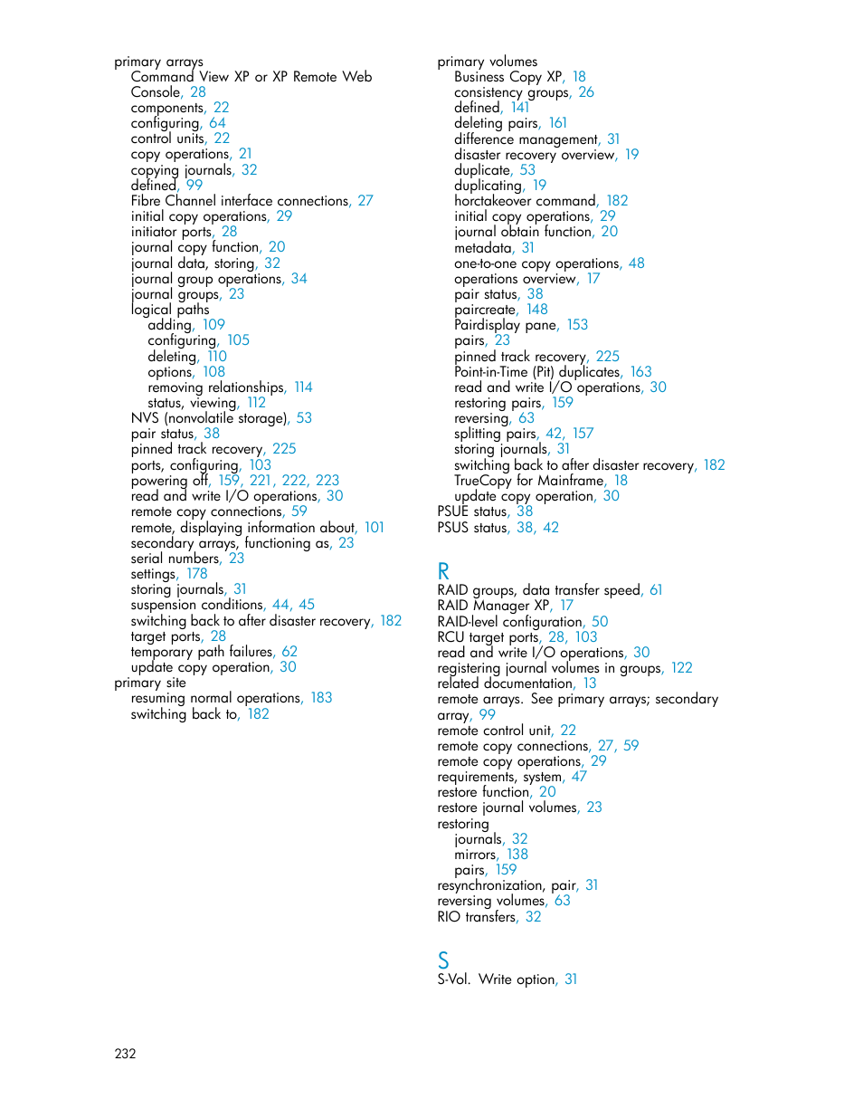 HP XP Continuous Access Software User Manual | Page 232 / 234