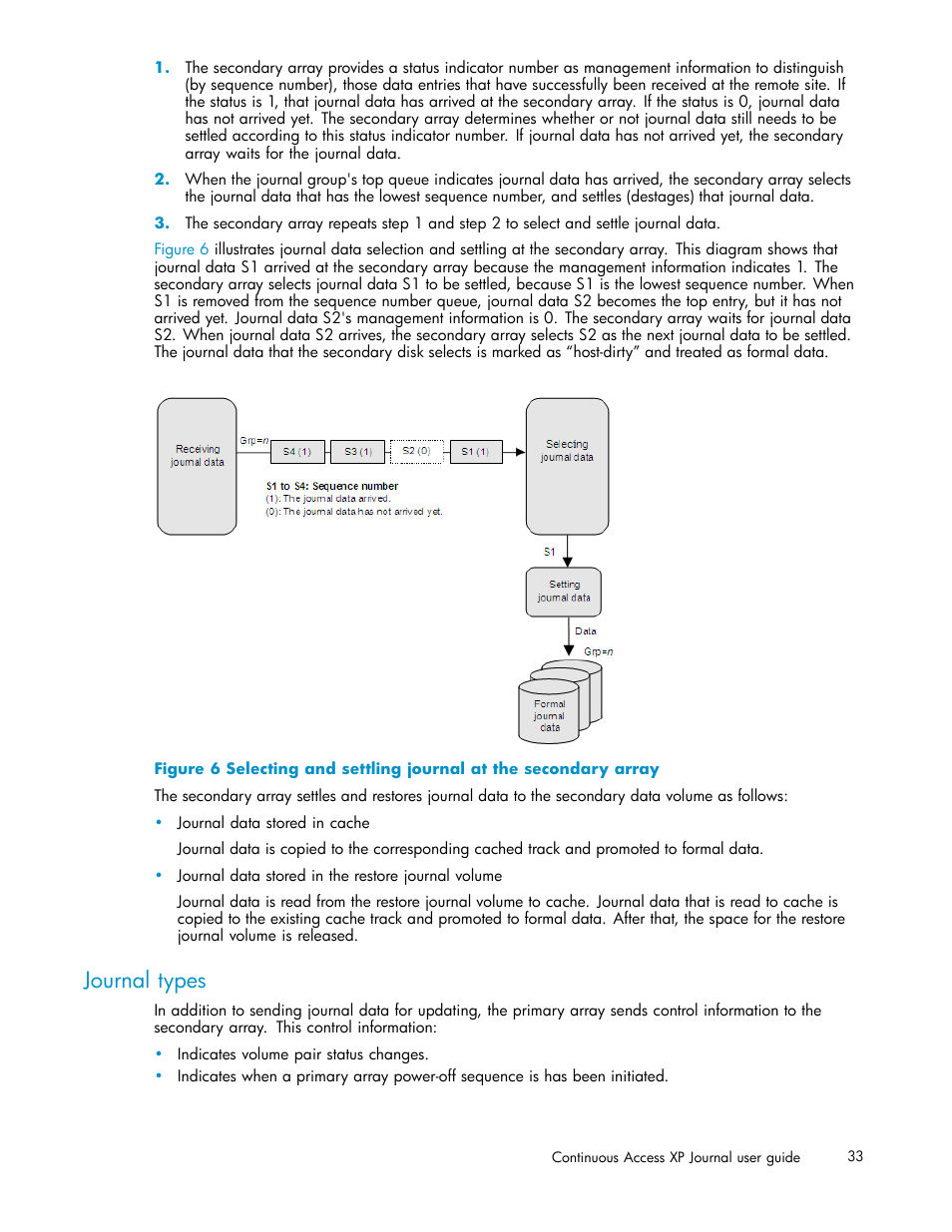 Journal types | HP XP Continuous Access Software User Manual | Page 33 / 234