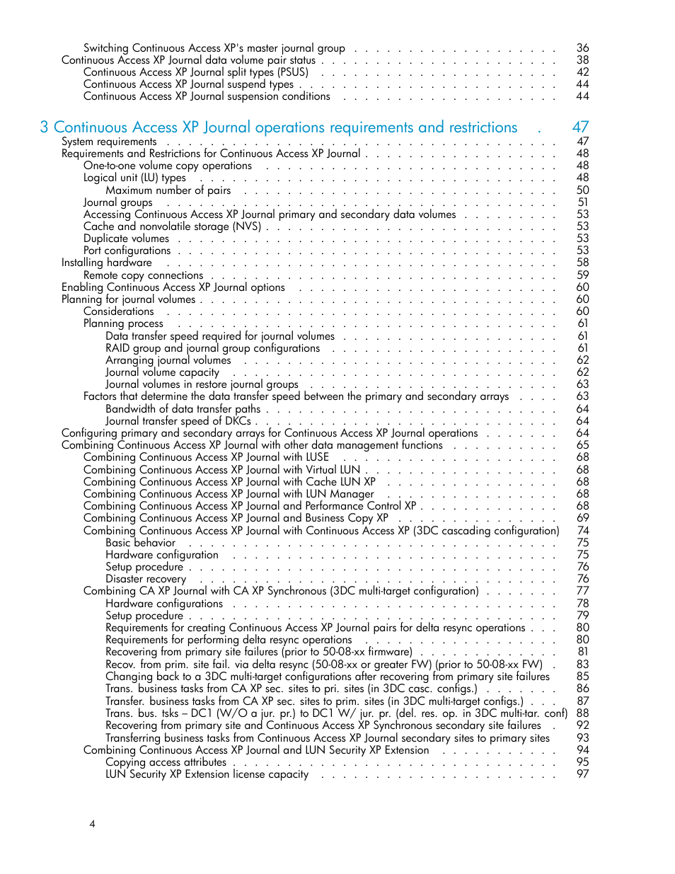 HP XP Continuous Access Software User Manual | Page 4 / 234