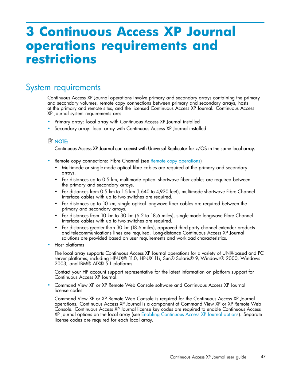 System requirements | HP XP Continuous Access Software User Manual | Page 47 / 234