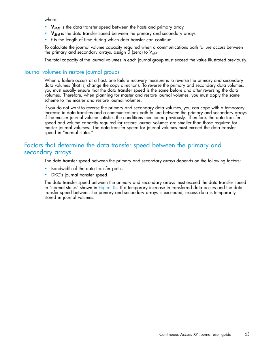 Journal volumes in restore journal groups | HP XP Continuous Access Software User Manual | Page 63 / 234