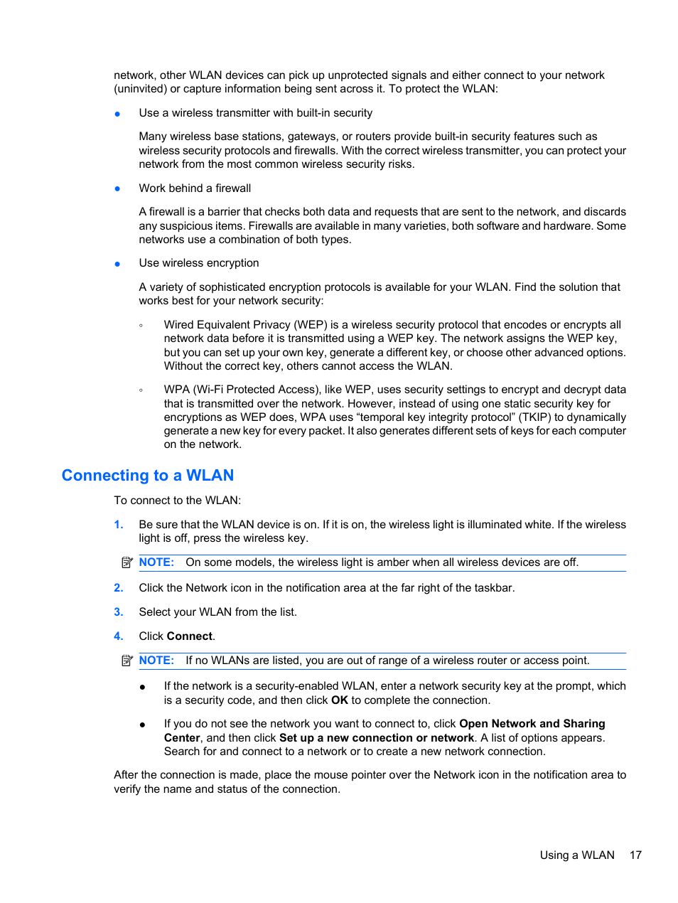 Connecting to a wlan | HP Pavilion dv7-4297cl Entertainment Notebook PC User Manual | Page 27 / 121