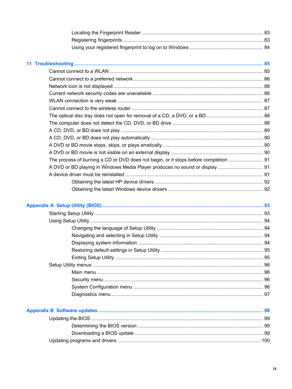 HP Pavilion dv7-4297cl Entertainment Notebook PC User Manual | Page 9 / 121