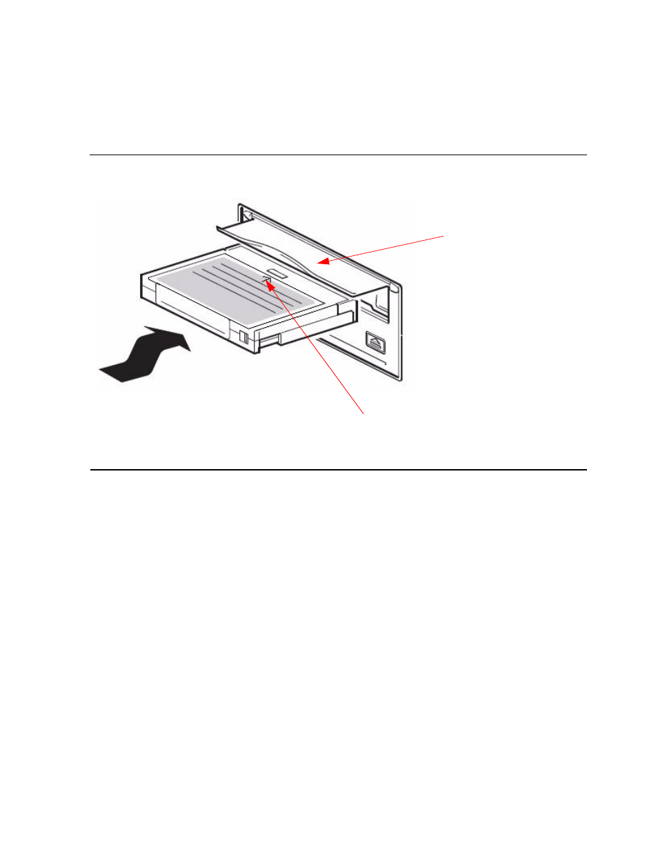 Loading and unloading tape cartridges, Inserting tape cartridges, Figure 3-2 | Inserting a tape cartridge | HP Integrity NonStop H-Series User Manual | Page 17 / 34