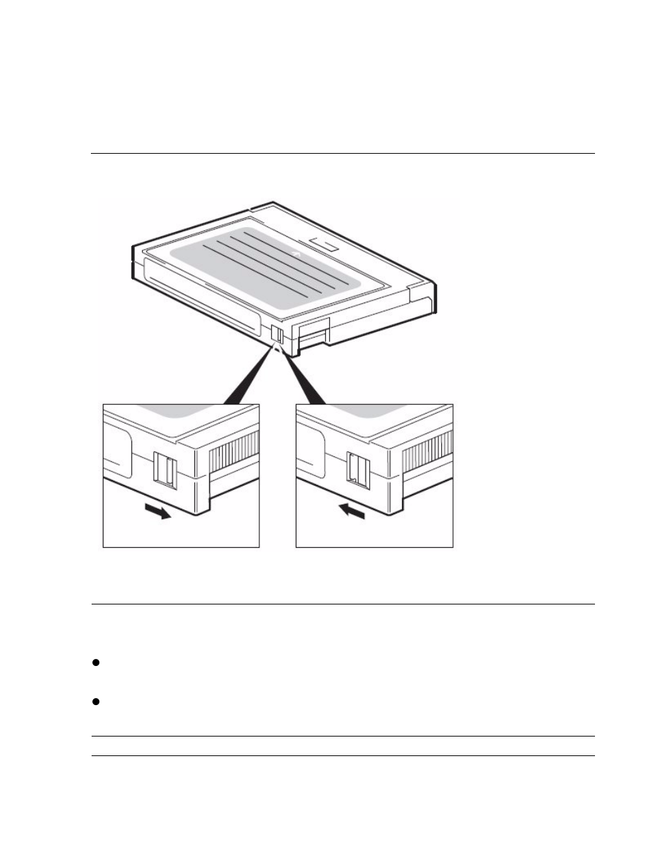 Write-protecting cartridges, Figure 3-4, Write-protecting a cartridge | HP Integrity NonStop H-Series User Manual | Page 20 / 34