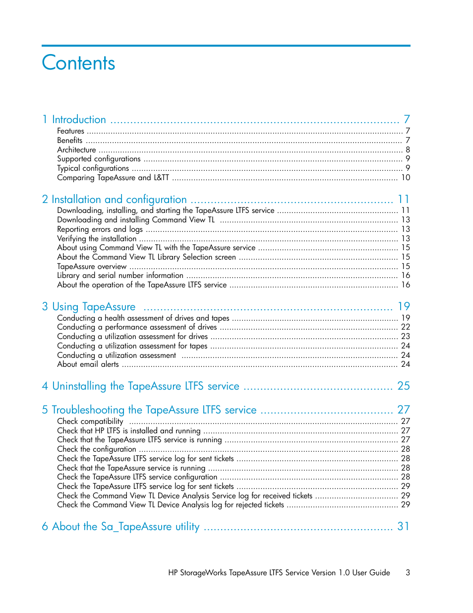 HP Linear Tape File System Software User Manual | Page 3 / 36