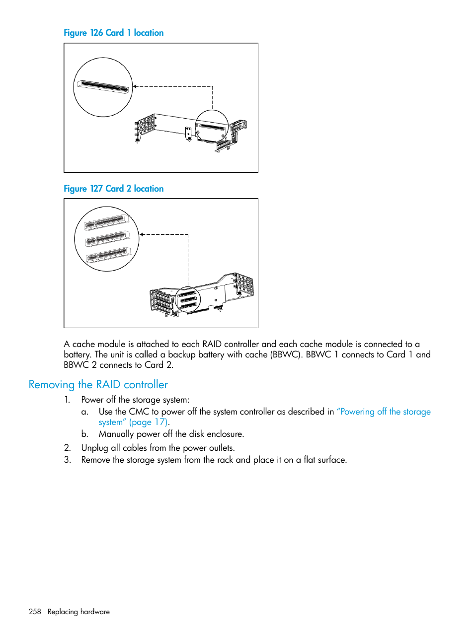Removing the raid controller | HP LeftHand P4000 SAN Solutions User Manual | Page 258 / 290