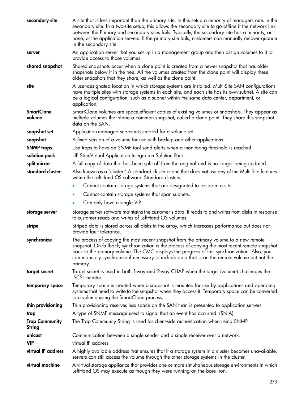 HP LeftHand P4000 SAN Solutions User Manual | Page 273 / 290