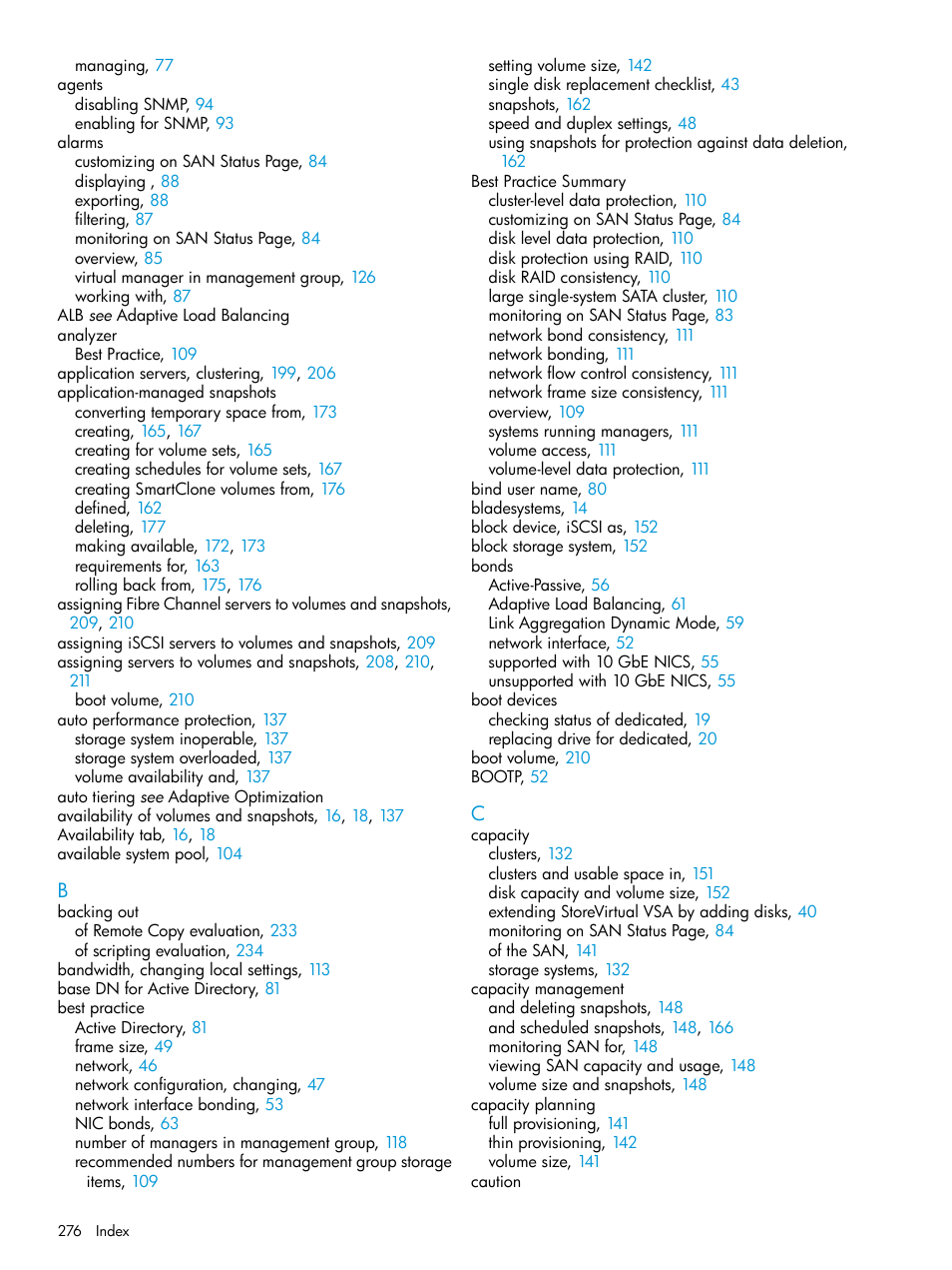 HP LeftHand P4000 SAN Solutions User Manual | Page 276 / 290
