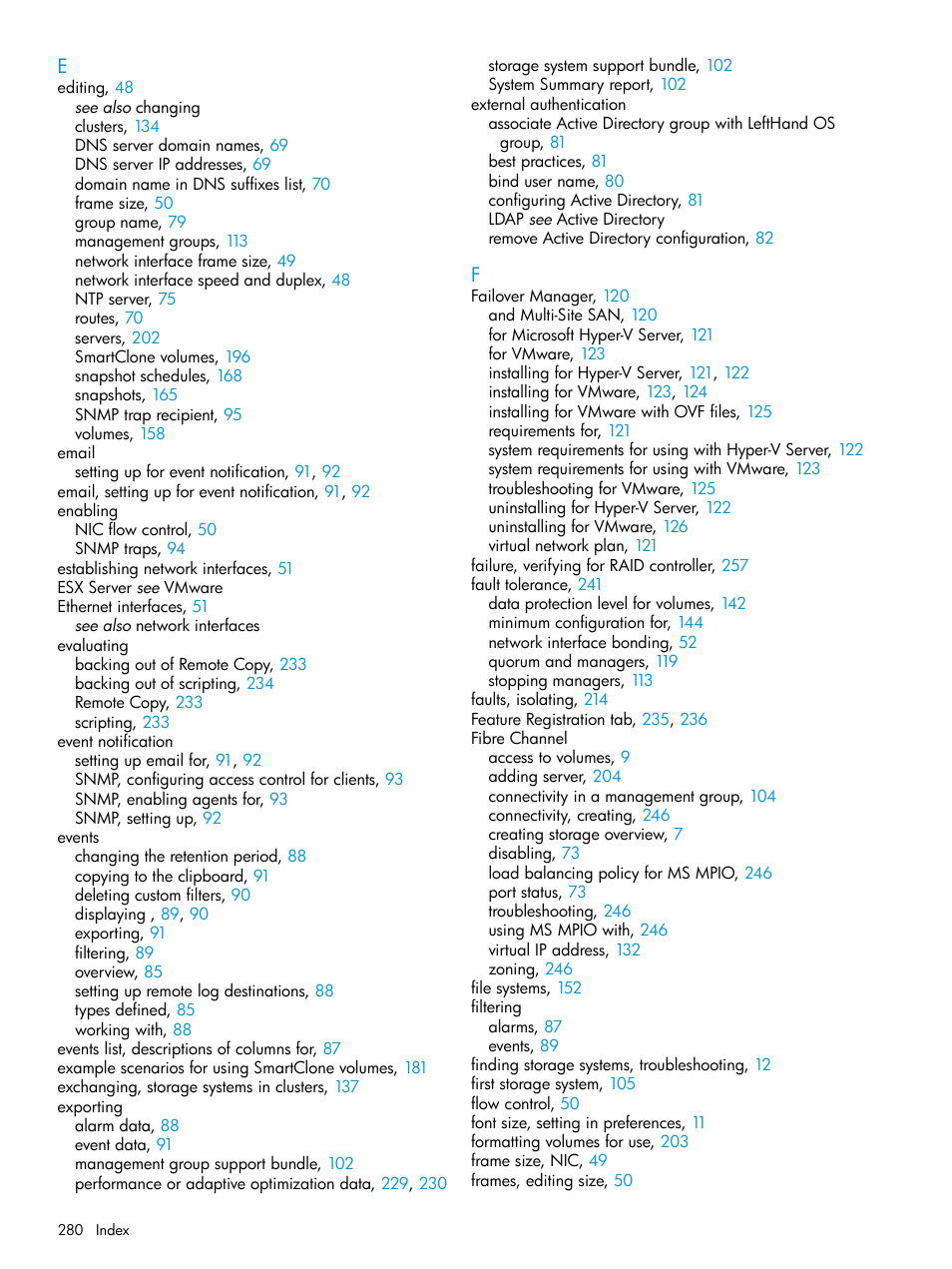 HP LeftHand P4000 SAN Solutions User Manual | Page 280 / 290