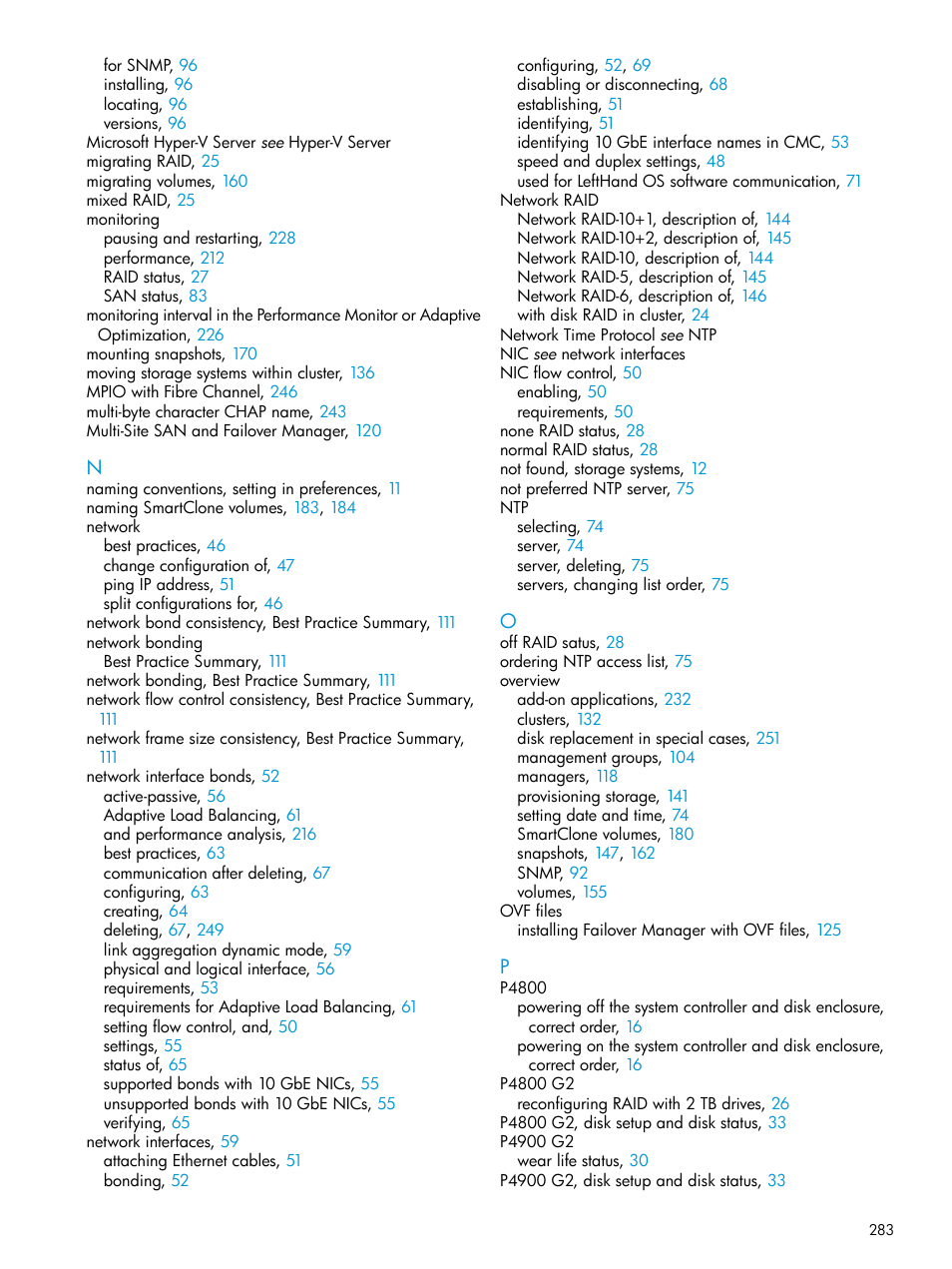 HP LeftHand P4000 SAN Solutions User Manual | Page 283 / 290