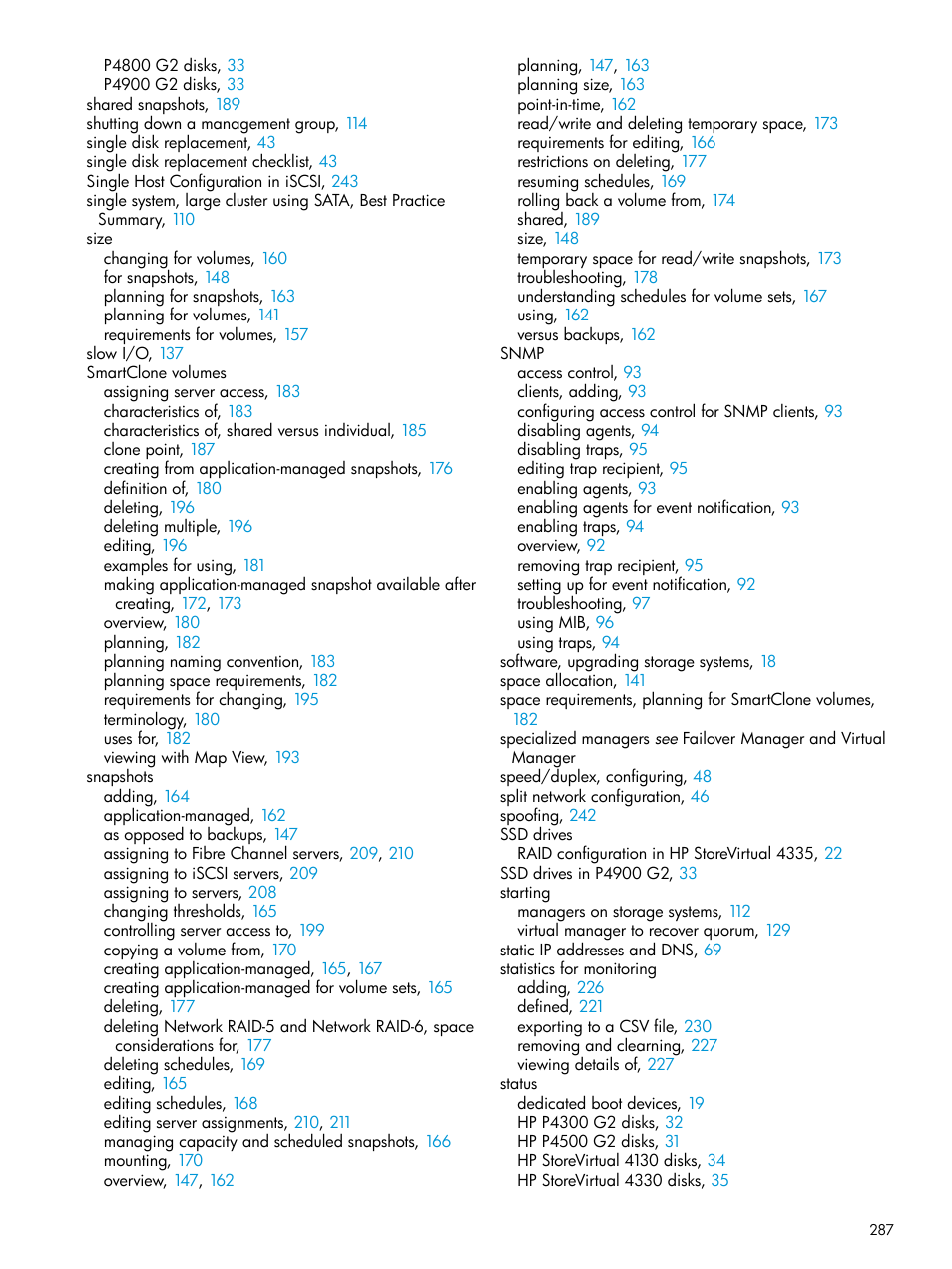 HP LeftHand P4000 SAN Solutions User Manual | Page 287 / 290