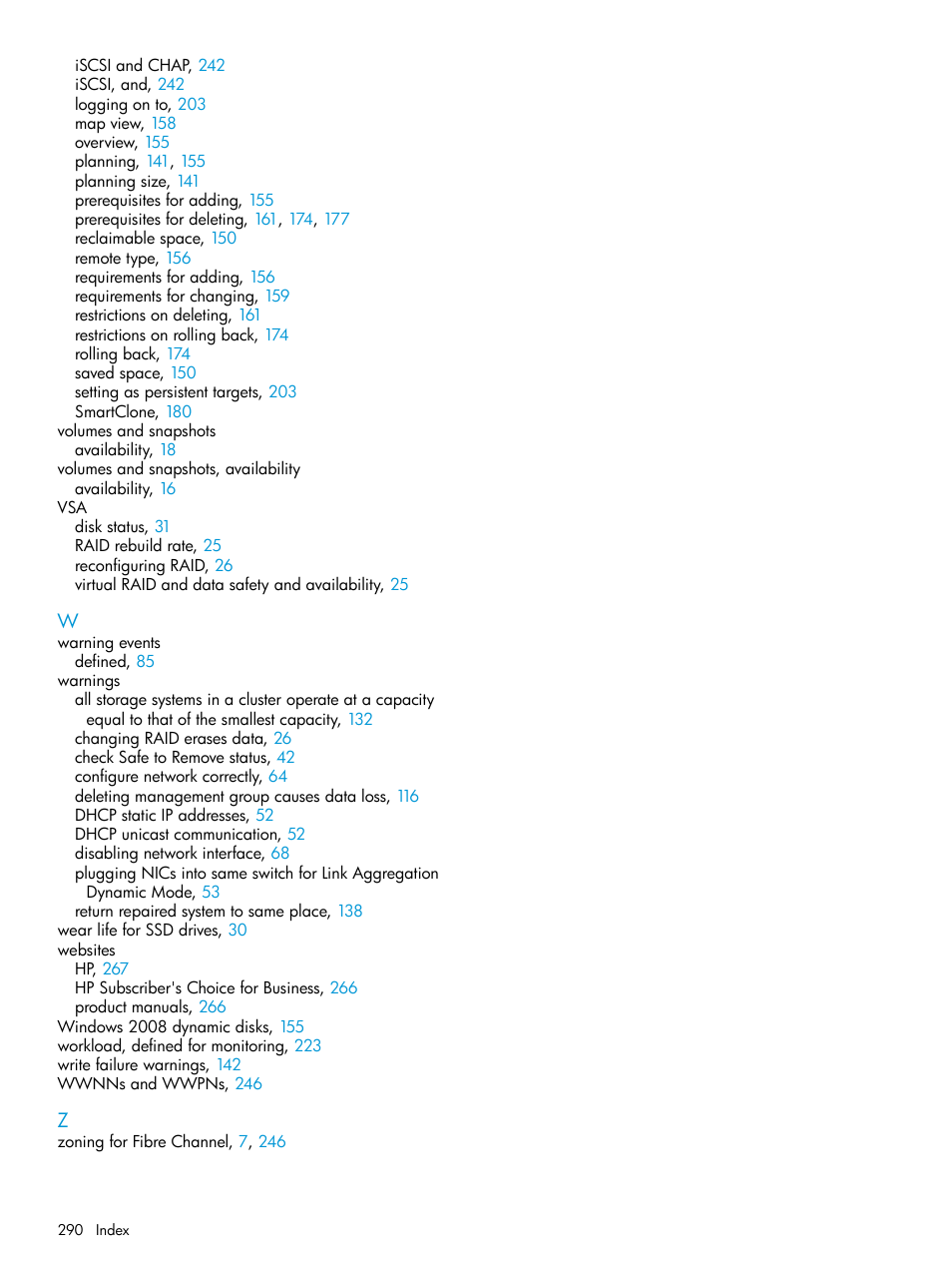 HP LeftHand P4000 SAN Solutions User Manual | Page 290 / 290