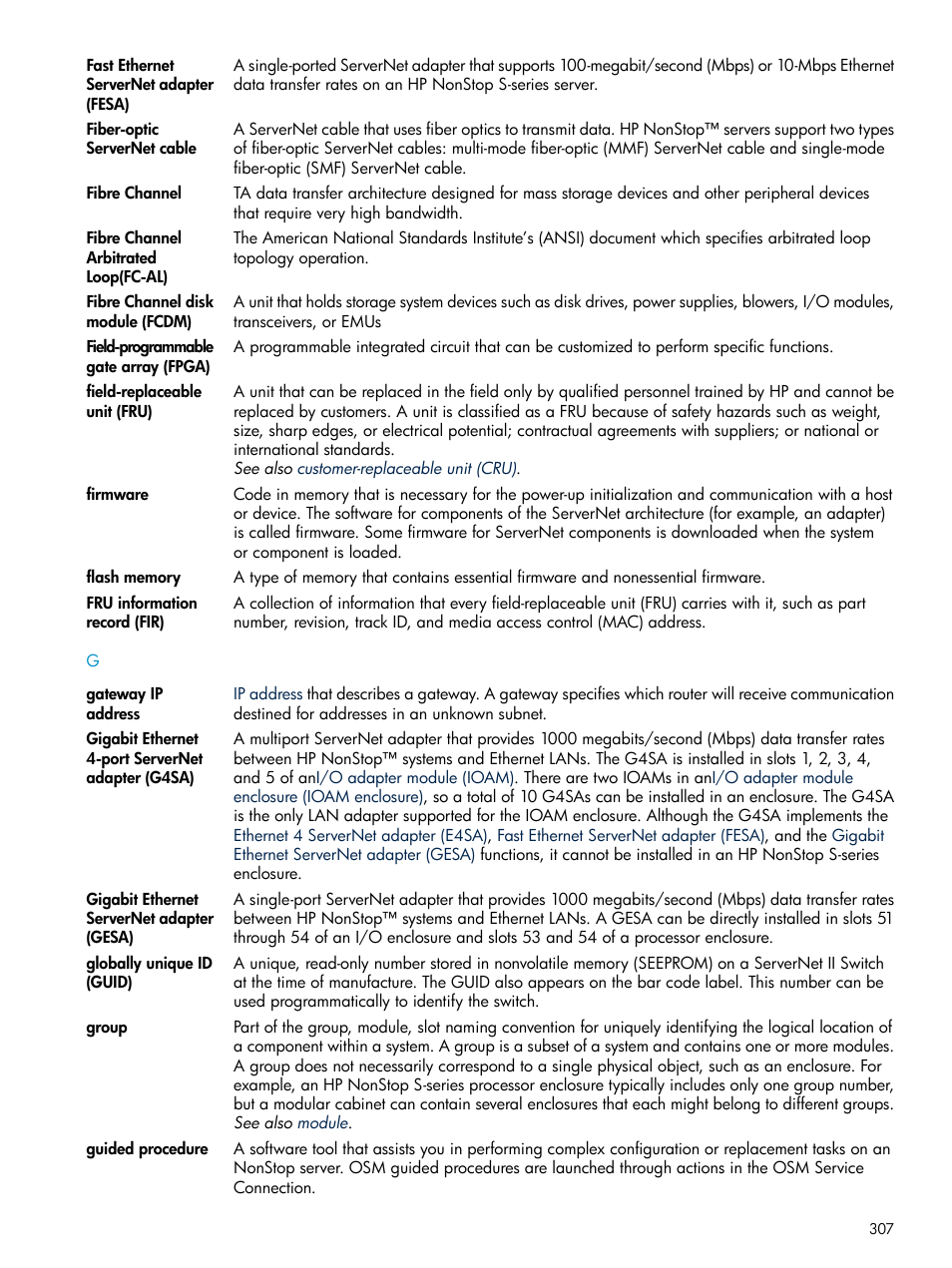 Field-replaceable units (frus), Field-replaceable units, Frus) | HP Integrity NonStop J-Series User Manual | Page 307 / 328