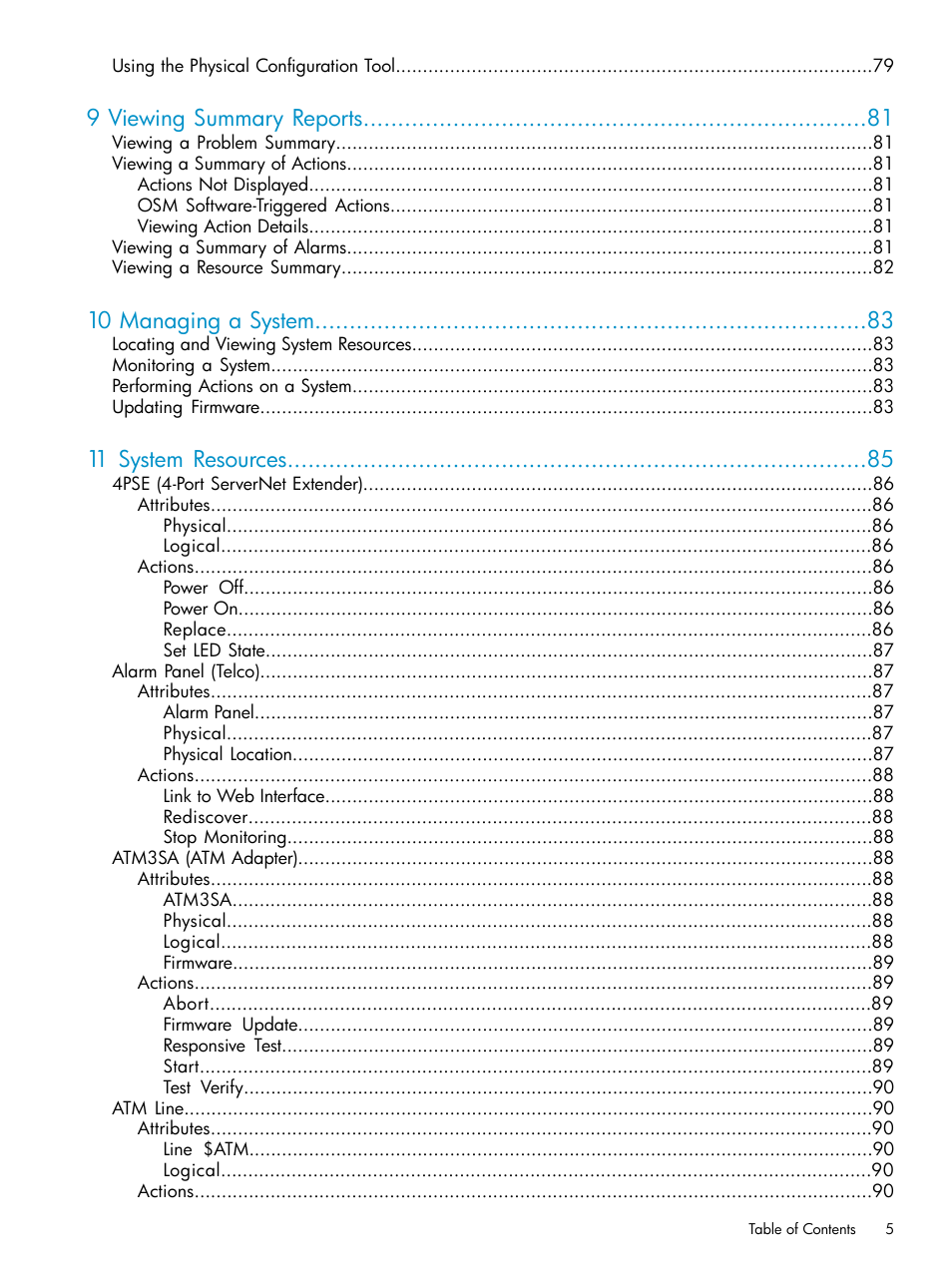 9 viewing summary reports, 10 managing a system, 11 system resources | HP Integrity NonStop J-Series User Manual | Page 5 / 328