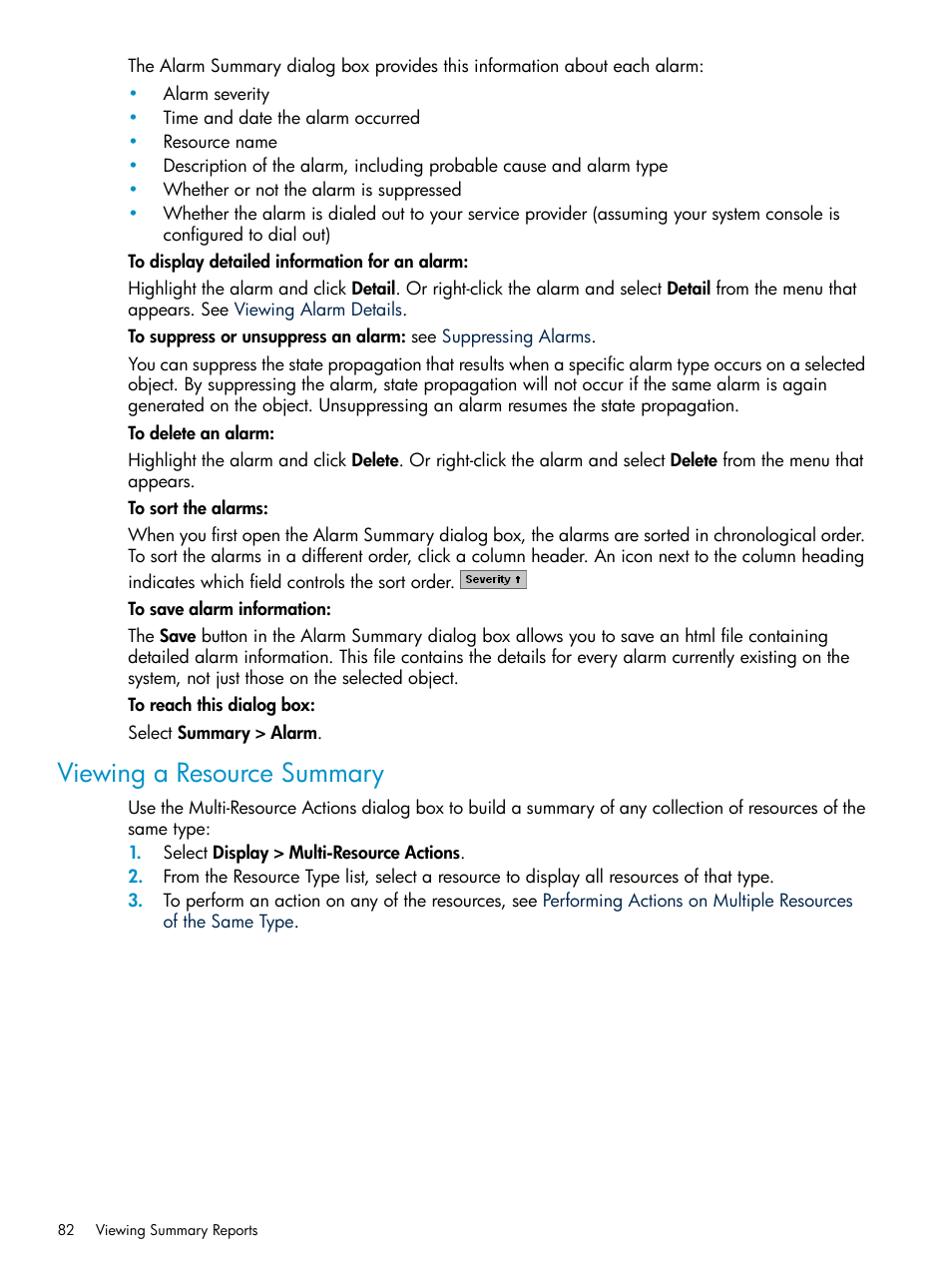Viewing a resource summary | HP Integrity NonStop J-Series User Manual | Page 82 / 328