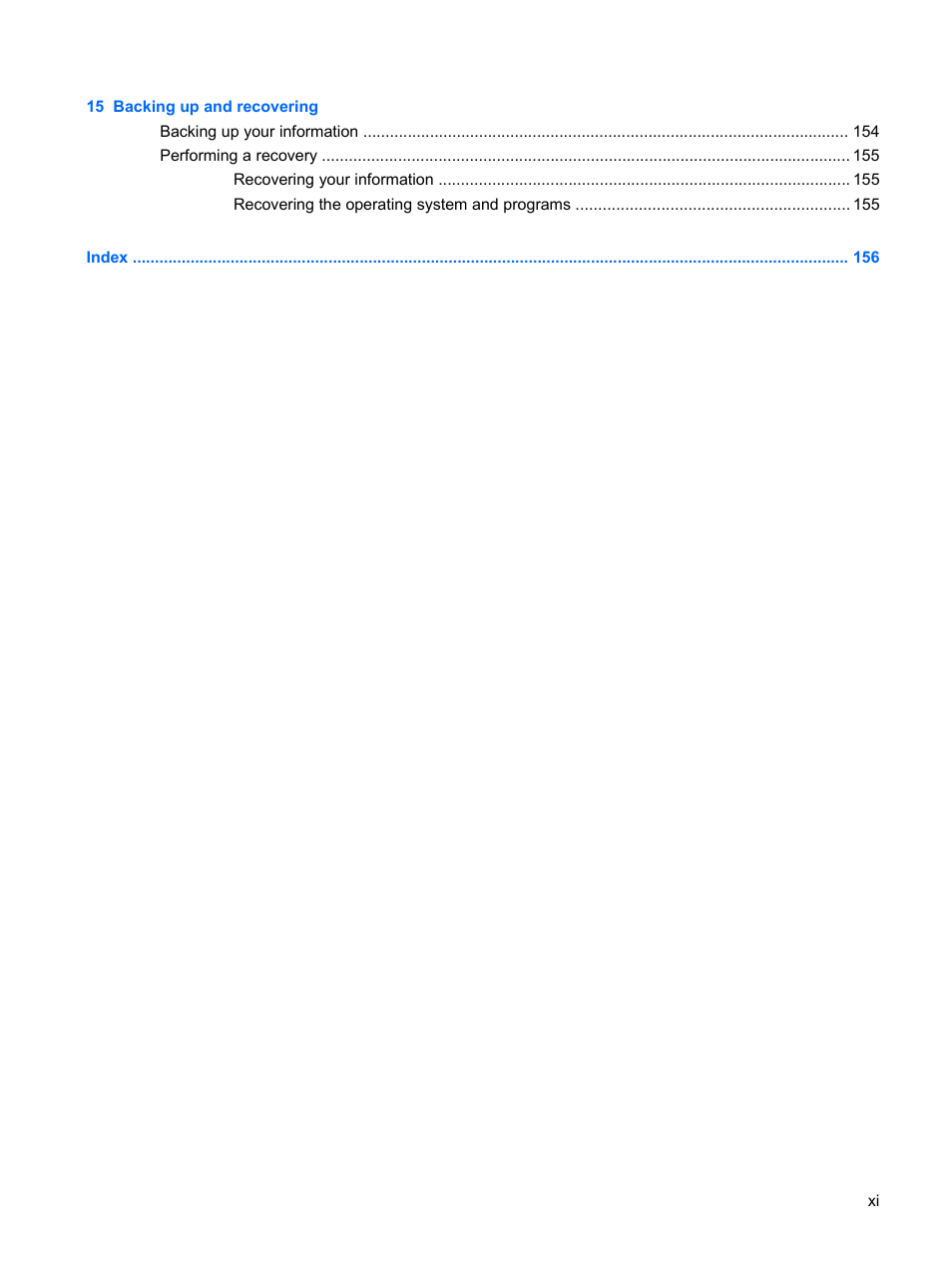 HP EliteBook 2540p Notebook PC User Manual | Page 11 / 173