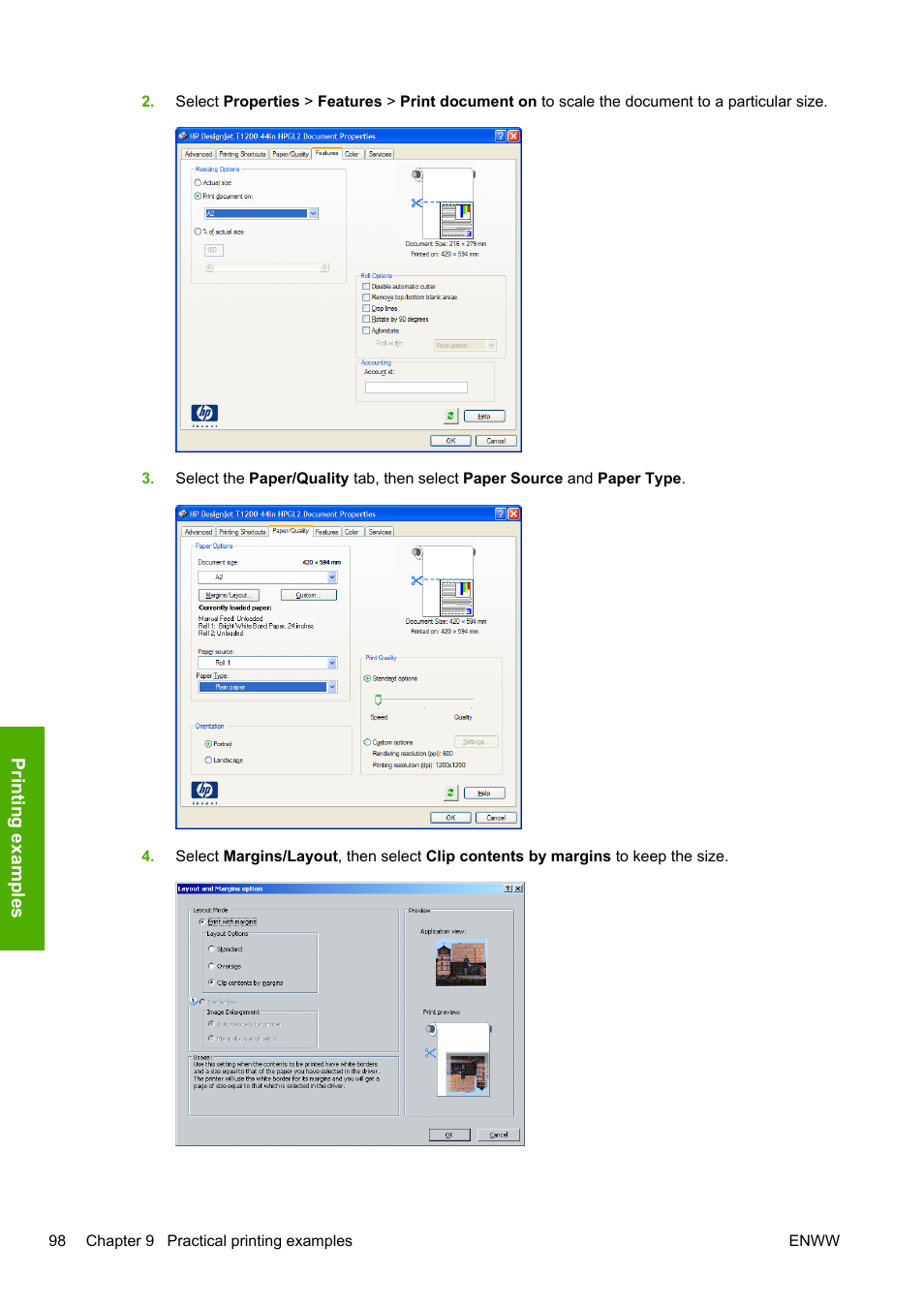 HP Designjet T1200 Printer series User Manual | Page 106 / 200