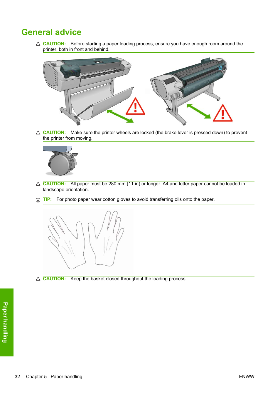 General advice | HP Designjet T1200 Printer series User Manual | Page 40 / 200