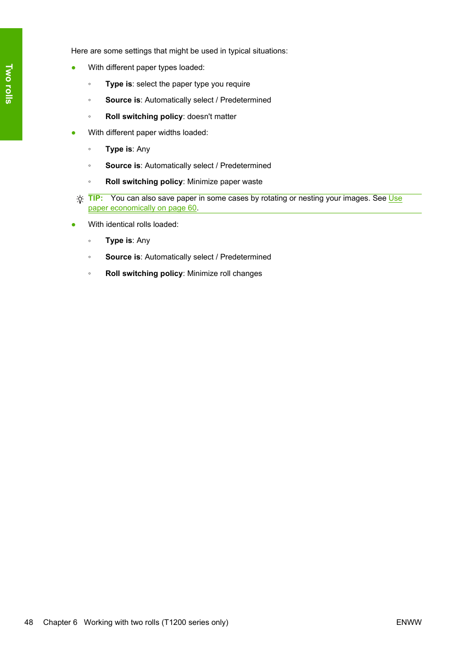 HP Designjet T1200 Printer series User Manual | Page 56 / 200