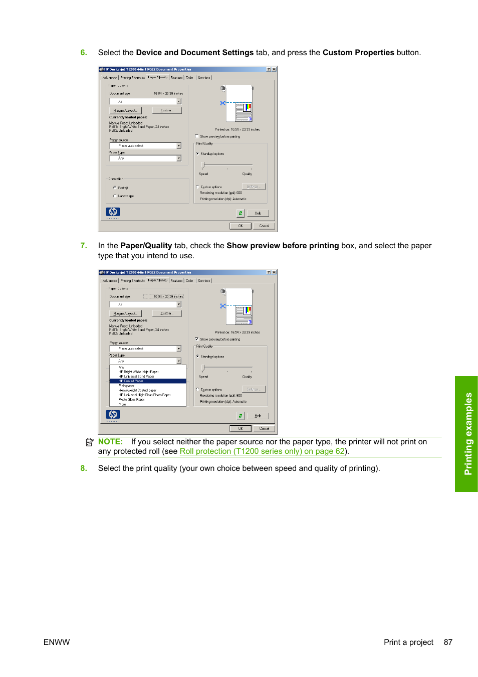 HP Designjet T1200 Printer series User Manual | Page 95 / 200